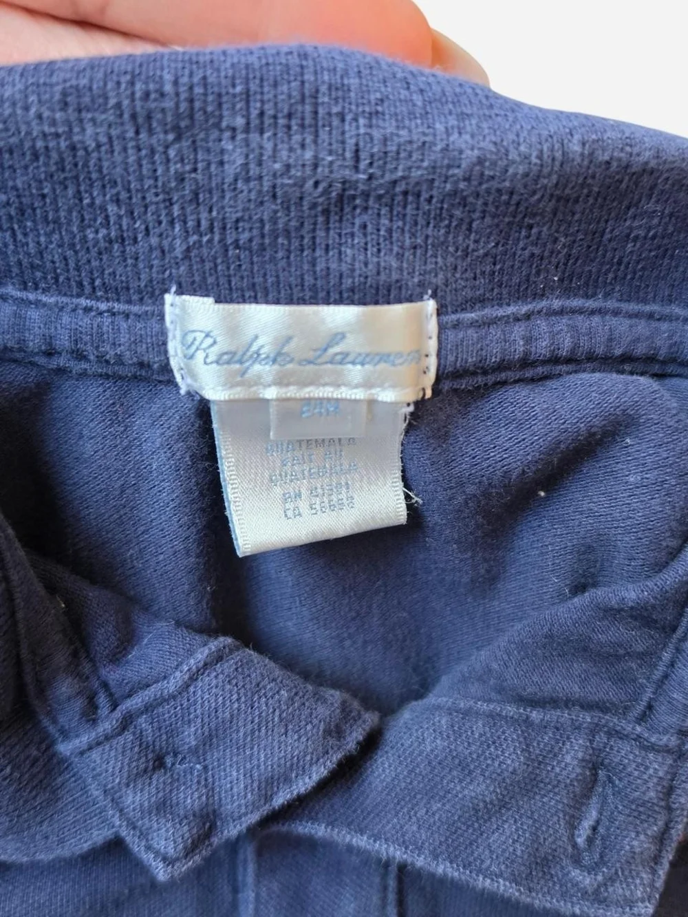 Ralph Lauren Navy Polo Vintage Dress with Pink Pony Logo